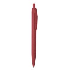 Penne personalizzate fatto di fibre di paglia di grano, rosso, paglia di grano, ABS, Ø1 x 13,8 cm
