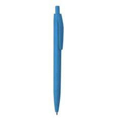 Penne personalizzate fatto di fibre di paglia di grano, blu, paglia di grano, ABS, Ø1 x 13,8 cm