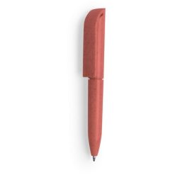 Mini Penne personalizzate fatto di fibre di paglia di grano, rosso, paglia di grano, ABS, Ø1 x 9,1 cm