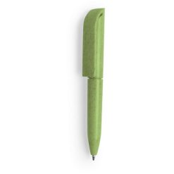 Mini Penne personalizzate fatto di fibre di paglia di grano, verde, paglia di grano, ABS, Ø1 x 9,1 cm