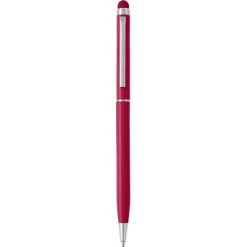 Penne personalizzate, touch pen, rosso, metallo, Ø0,7 x 13,8 cm