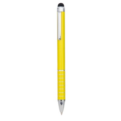Penne personalizzate, touch pen, giallo, alluminio, Ø0,9 x 12,5 cm