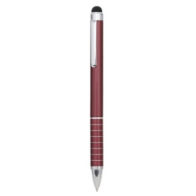 Penne personalizzate, touch pen, borgona, alluminio, Ø0,9 x 12,5 cm