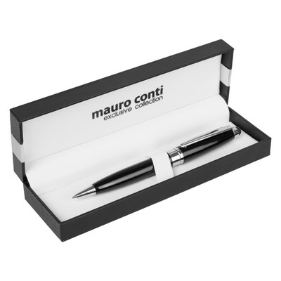 Penne personalizzate, touch pen Mauro Conti, nero, metallo, 14,2 x 1,3 cm (box 18 x 5,5 x 3 cm)