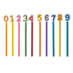Matite personalizzate "numeri", neutro, legno, metallo, Ø0,7 x 21,5 cm