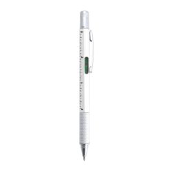 Penne personalizzate multifunzionali, bianco, plastica ABS, Ø1 x 14,9 cm