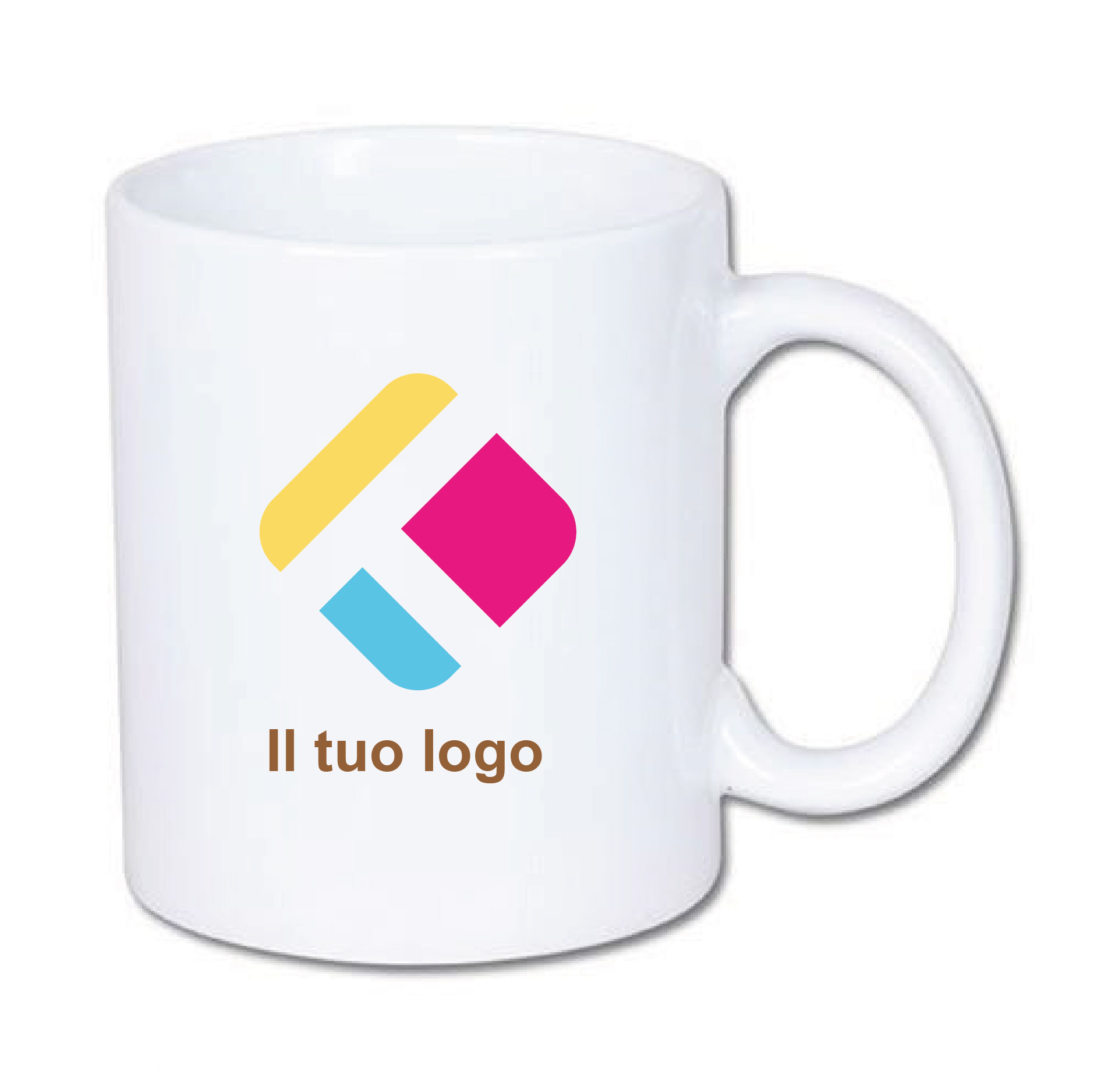 Tazza magica opaca personalizzata con stampa cangiante con interno colorato  300 ml, Diam 8 cm, Alt(h) 9,5 cm - Cintapunto® Italia