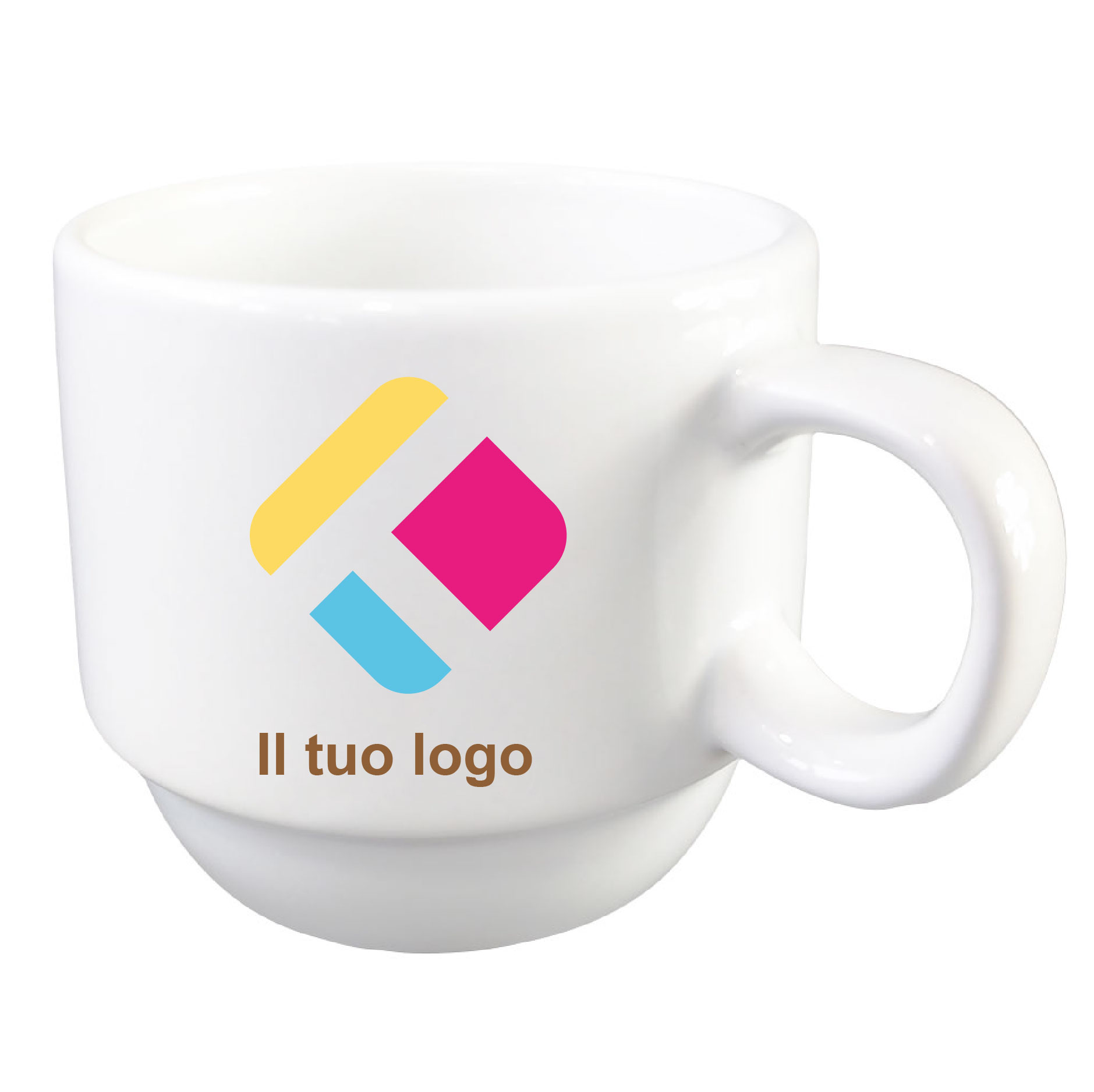Tazzina caffè personalizzata 120 ml, Diam 7 cm, Alt(h) 6 cm - Cintapunto®  Italia