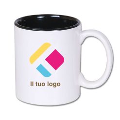 Tazza personalizzata con stampa - interno nero 300 ml, Diam 8 cm, Alt(h) 9,5 cm