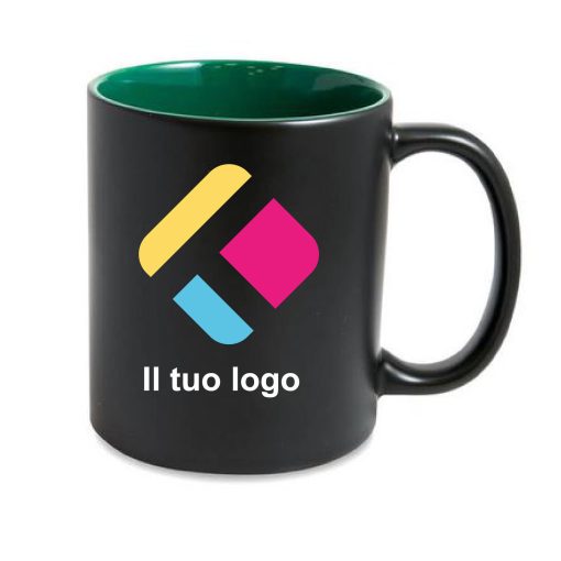 Tazza magica opaca personalizzata con stampa cangiante con interno colorato 300 ml, Diam 8 cm, Alt(h) 9,5 cm, 6AKS510EOBKGR