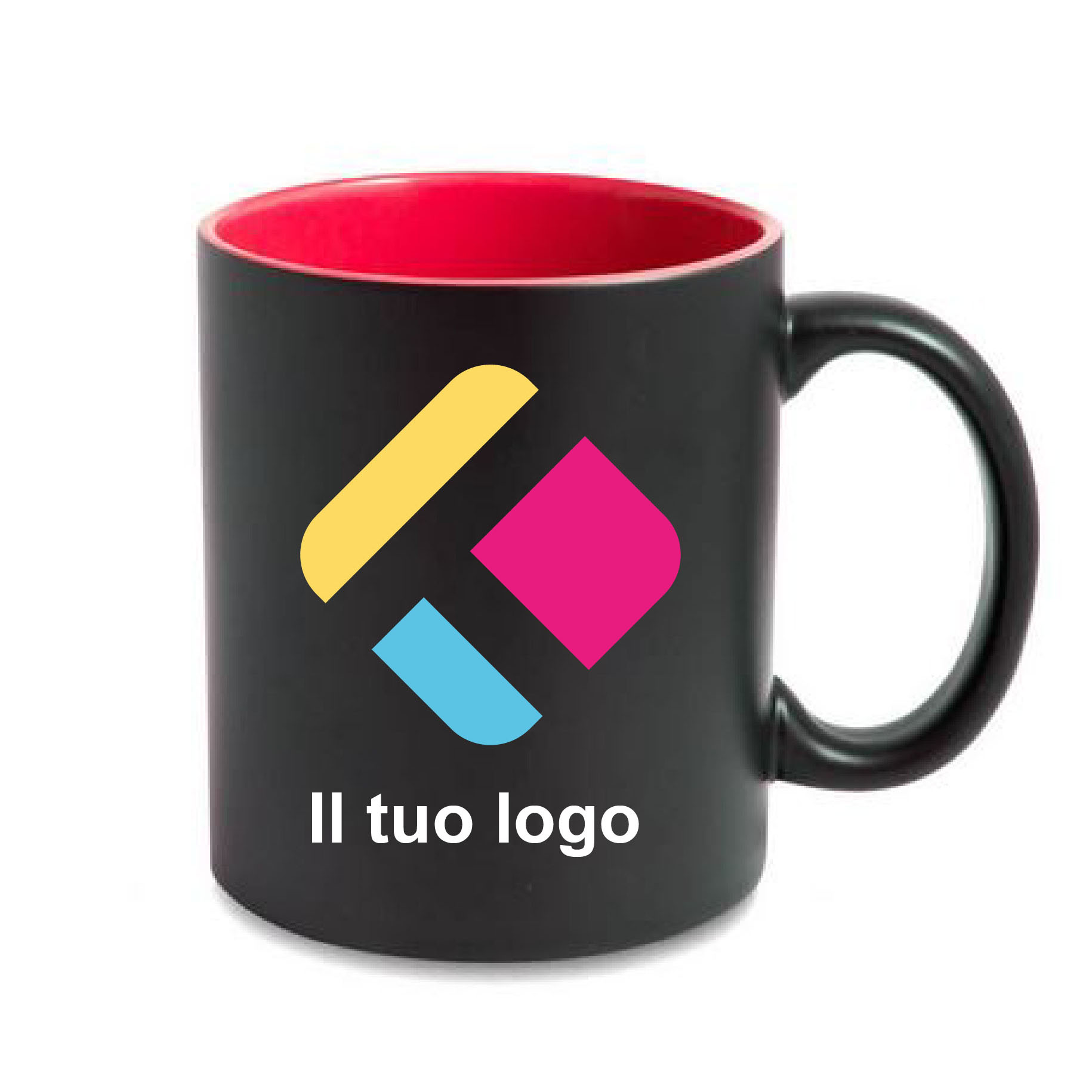 Tazza magica opaca personalizzata con stampa cangiante con interno colorato  300 ml, Diam 8 cm, Alt(h) 9,5 cm