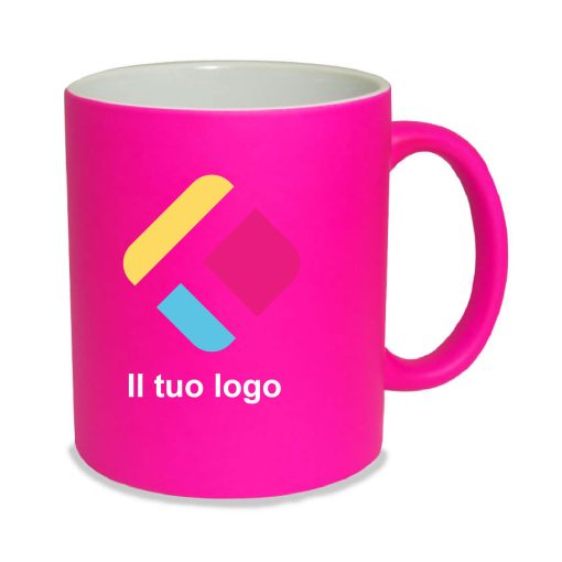 Tazza personalizzata con stampa - rosa fluo 300 ml, Diam 8 cm, Alt(h) 9,5 cm, 6AKS700EOPI