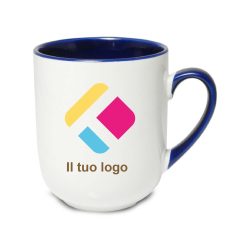 Tazzina da caffè con stampa con il centro e il manico colorati 290 ml, Diam 7,5 cm, Alt(h) 8,5 cm, 6AKSK00EOBL