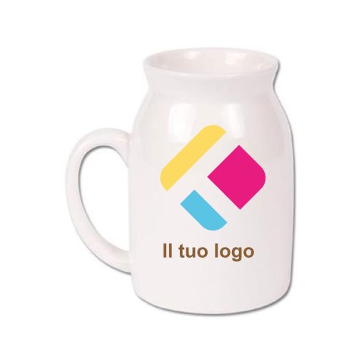 Tazza personalizzata con stampa a forma di barattolo di latte 300 ml, Diam 7 cm, Alt(h) 10 cm, 6AKSM00EO