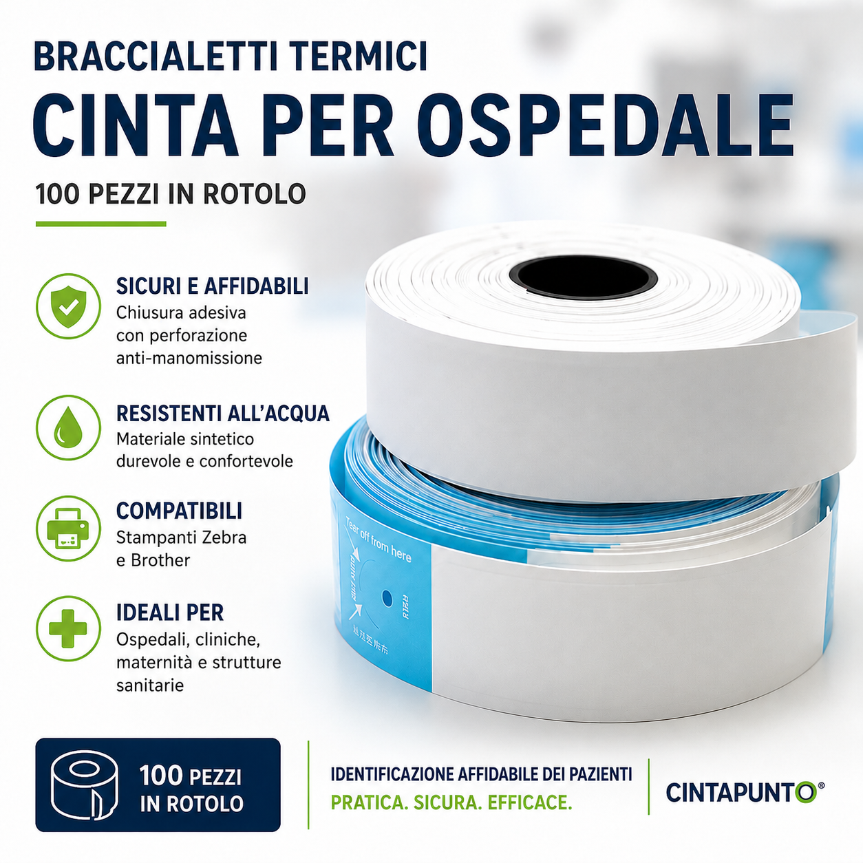 Bracciali Cinta Termici per Ospedali